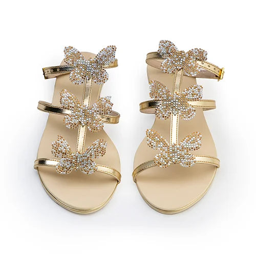 Glow Straps - Gold Flats