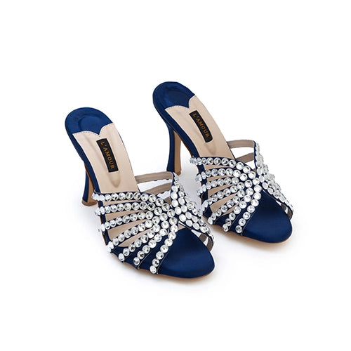 Zeenia Peeptoes Heels - Blue
