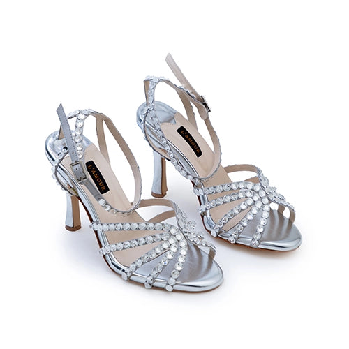 Zeenia Stiletto Heels - Silver